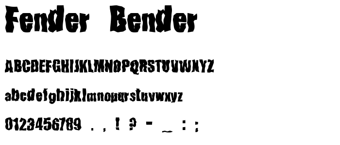 Fender Bender font
